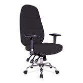 Nautilus Designs Babylon High Back Fabric 24 Hour Synchronous Task Operator Office Chair With Multi-Adjustable Arms Black - BCF/R440/BK DD